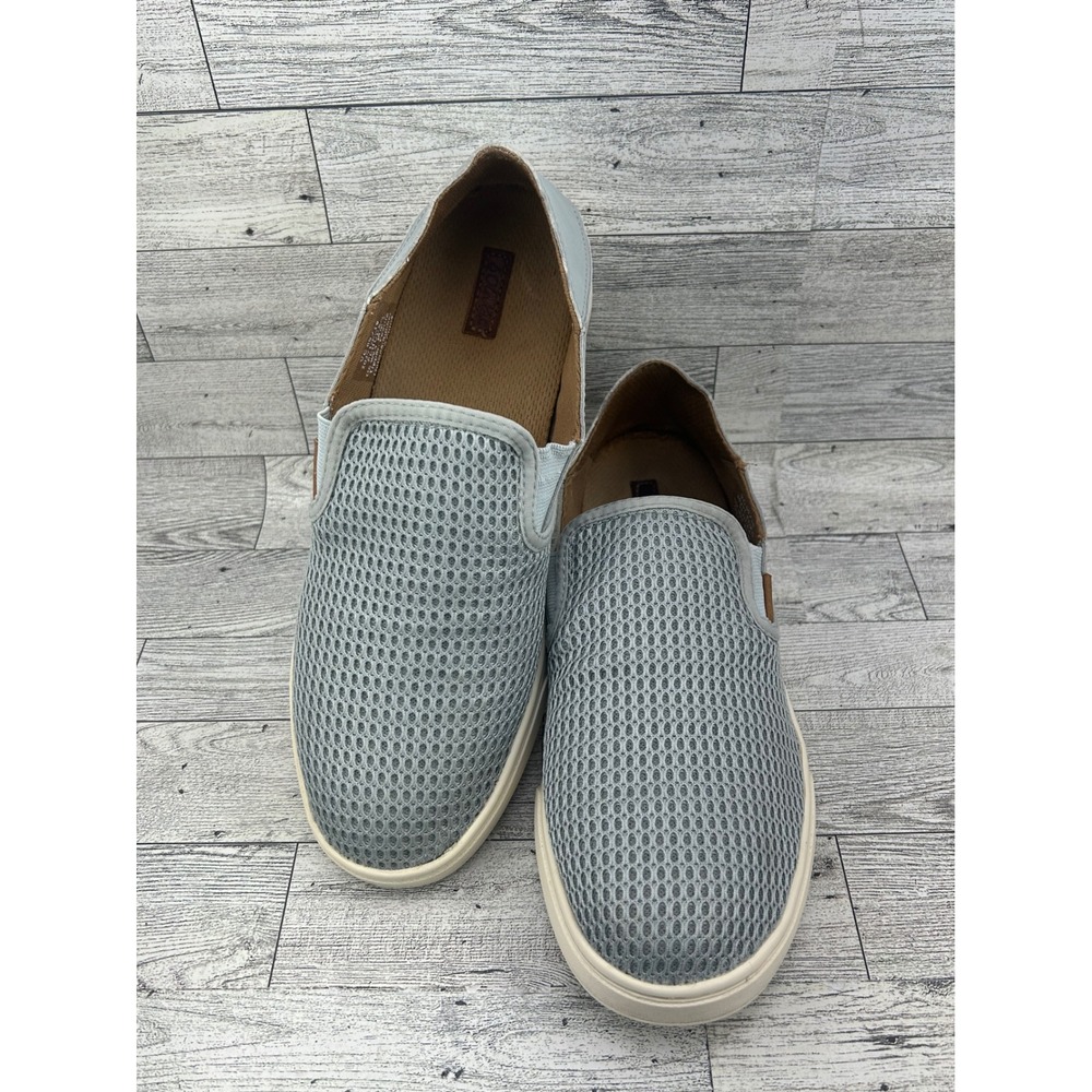 OluKai Pehuea Slip On Shoes Light Blue Mesh Women US W9.5 EUR 39.5